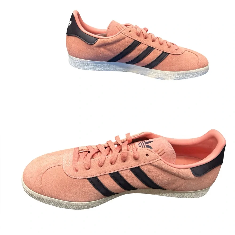 Adidas Gazelle Pink Black White Mens 13 Y2K Retro Sneakers BNWT Rare